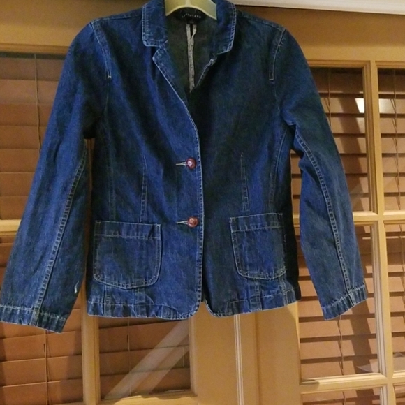 Lands End vintage Jean jacket sz 16, EUC - Picture 1 of 8